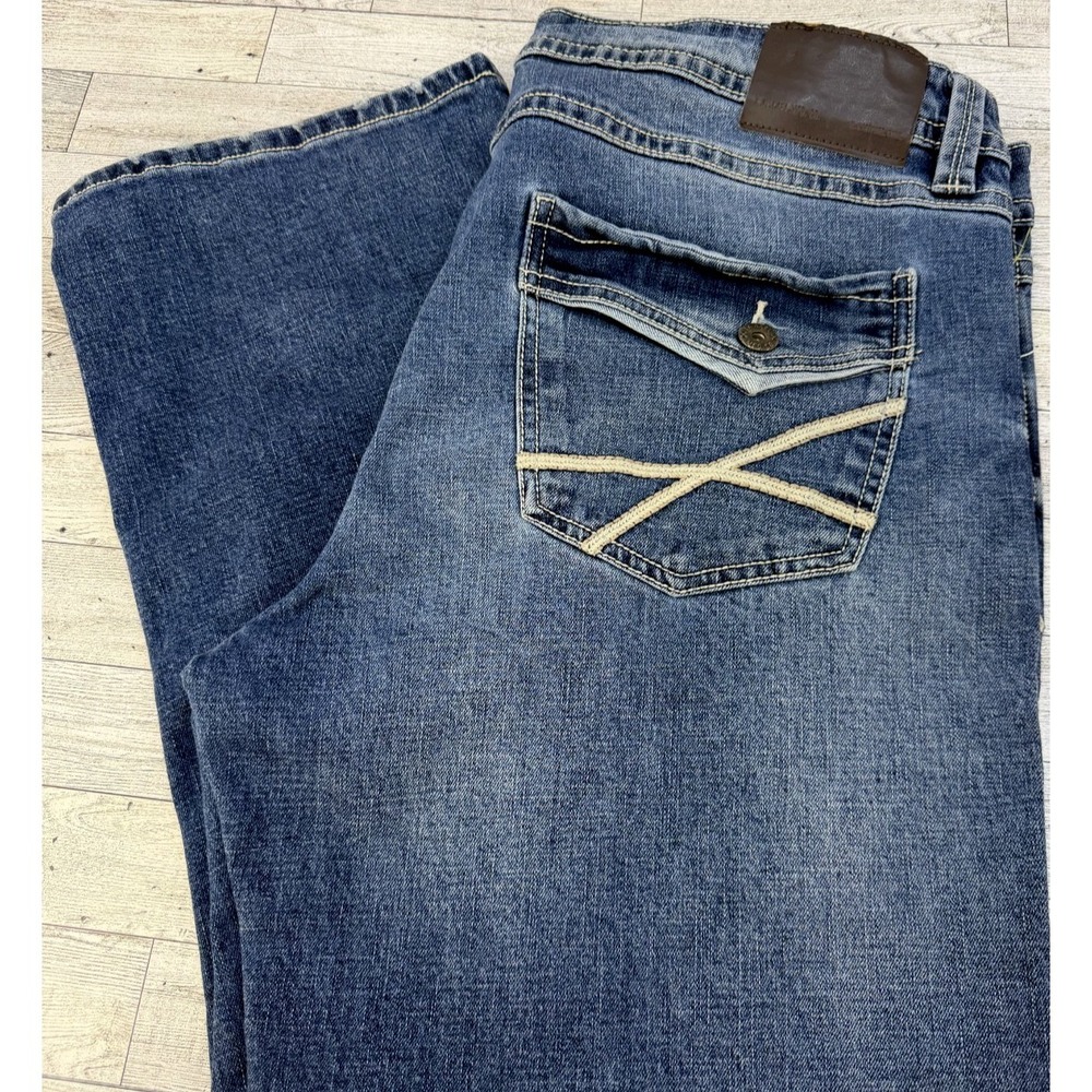 TK Axel Mens Jeans 40x30 Harbor Blue Denim Slim Boot Stretch Cowboy Actual 40x30